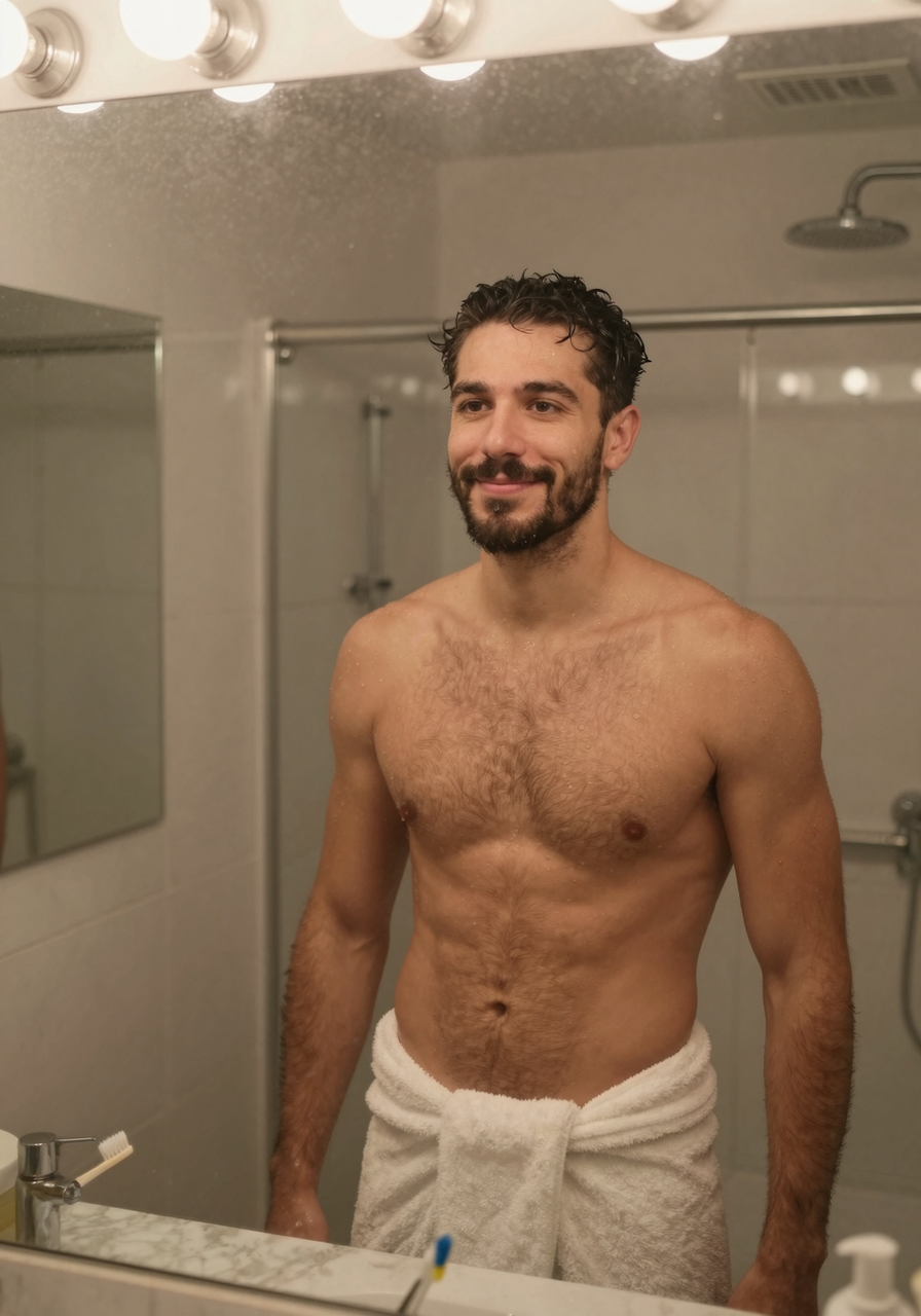 Bathroom mirror photo